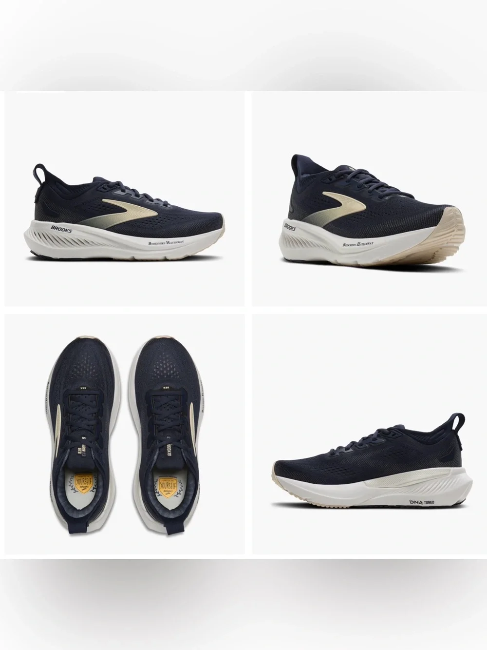 👟💙2026 Brooks Berkshire Hathaway Glycerin GTS 23 Indigo/Bleached Sand/White